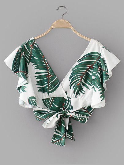 Hawaiian Tops Women, Fashion Souls, Surplice Top, Top Shein, Hawaiian Outfit, Old T Shirts, Women Blouses, African Clothing, Fashion Sketches