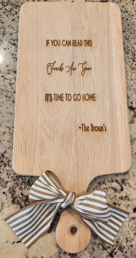 Funny Charcuterie Board Personalized Serving Board With Handle - Etsy Canada Funny Charcuterie Board, Custom Cheese Board, Engraved Cheese Board, Realtor Closing Gifts, Closing Gift, Cleaning Wood, Perfect Wedding Gift, Closing Gifts, Time To Go