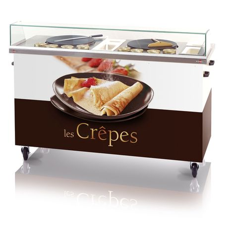 Crepe Cart - patio or park Kiosks Design, Crepe Cart, Crepe Station, Mobile Coffee Cart, Bike Food, Mobile Restaurant, American Snacks, Food Kiosk, Waffle Bar