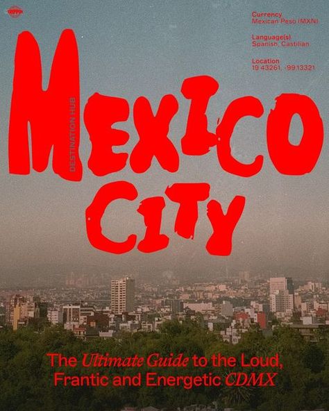 Mexico City Poster, Mexico City Graphic Design, Vintage Mexico City, Mexico City Design, Mexico Vacation Aesthetic, Mexico Graphic Design, Mexican Magazine, Queer Travel, Mexico City Architecture