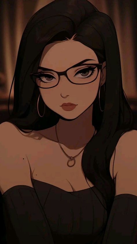 Wearing Glasses, Black Hair, The World, Hair, Anime, Black, Art