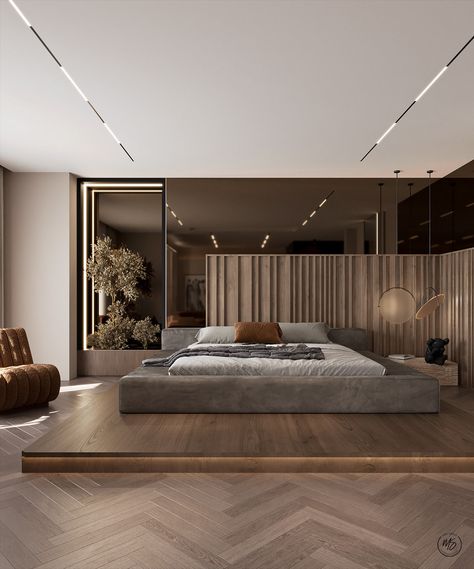 MASTER BEDROOM on Behance Luxury Bedroom Design Master Suite, Bedroom Design Luxury, Japandi Living Room, Japandi Living, Boy Bedroom Design, Luxury Bedroom Design, Luxury Bedroom Master, Modern Bedroom Design, Autodesk 3ds Max