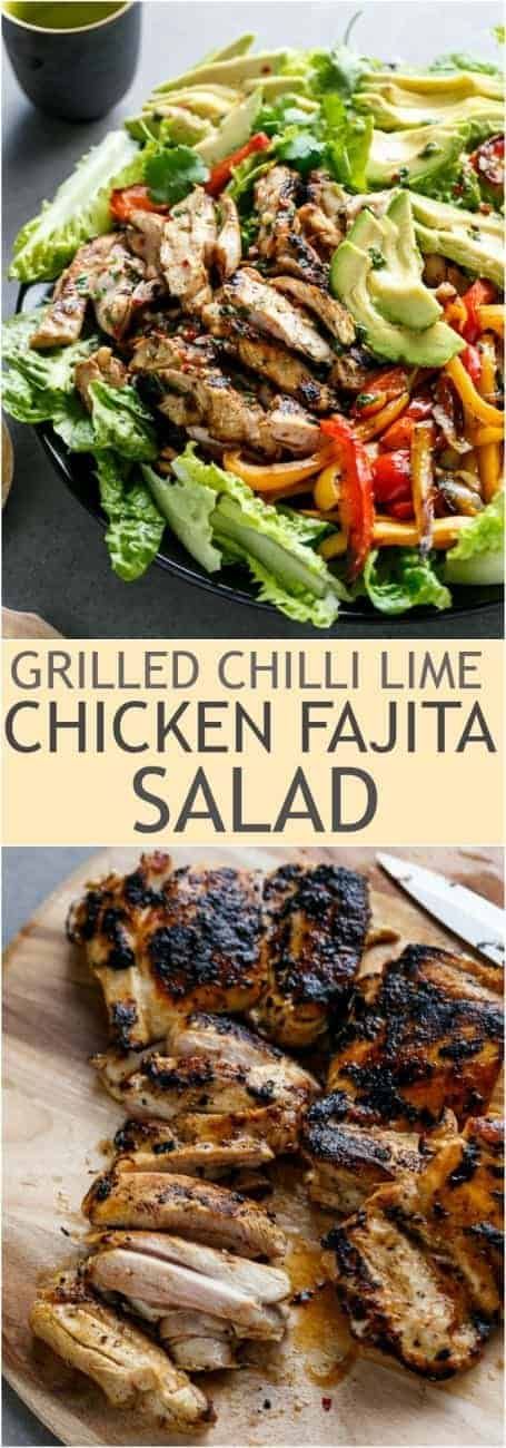 Chilli Lime Chicken, Chicken Fajita Salad, Salad Taco, Fajita Salad, Salad Macaroni, Salad Quinoa, Salad Kale, Keto Lasagna, Resep Salad