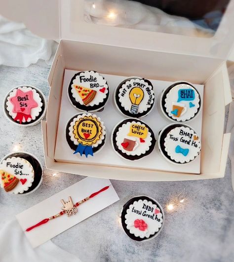 Rakhi Cake Designs, Rakhi Cupcakes, Rakshabandhan Cake, Rakhi Cake, Special Cupcakes, Rakhi Special, Rakhi Festival, Photo Cake Topper, Simple Cake Designs