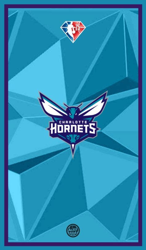 #CanalAlexTOR #NBA #NBA75 #CharlotteHornets #Hornets #AllFly #Basquete #Basketball Nba 75, Hornets Jersey, Basketball Artwork, Basketball Uniforms Design, Team Badge, Lamelo Ball, Nba Wallpapers, Nba Logo, Basketball Uniforms