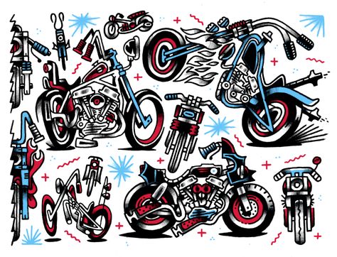 BUBBLE VISOR: Harley chopper shit Vintage Biker Tattoo Flash, Chopper Tattoo, Biker Tattoos Designs, Neck Tats, Jordan Tattoo, Old School Ink, Vintage Tshirt Design, Harley Chopper, Traditional Tattoo Flash Art