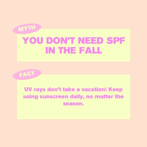 🚫 Skincare Myths You Need to Ditch This Fall 🚫 With cooler weather, it’s time to shake off some of those skincare misconceptions that might be holding you back from achieving your glow! ✨ Here are a few myths that need to go: 1️⃣ You don’t need SPF in the fall 2️⃣ Oily skin doesn’t need moisturizer 3️⃣ The more you exfoliate, the better 4️⃣ Thicker moisturizers are always better 5️⃣ Drinking more water fixes dry skin Swipe through to learn the truth behind these myths and keep your skin he... Skincare Myths, Fall Facts, Drinking More Water, Thick Moisturizer, Shake Off, More Water, Shake It Off, Cooler Weather, In The Fall