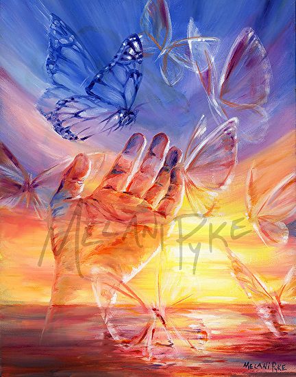 Painting Of Sunset, Rainbow Bright, Fantasy Paintings, Butterfly Painting, Bright Colours, Surreal Art, Art Oil, Framed Canvas Prints, Fine Art Painting