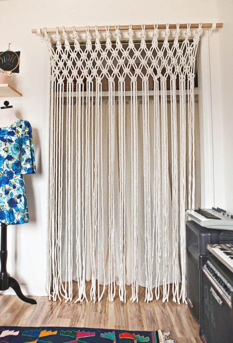 Bohemian Macrame, Diy Boho Decor, Apartment Decoration, Diy Apartment Decor, Macrame Curtain, Boho Room Decor, Stil Boho, Décor Boho, Boho Room