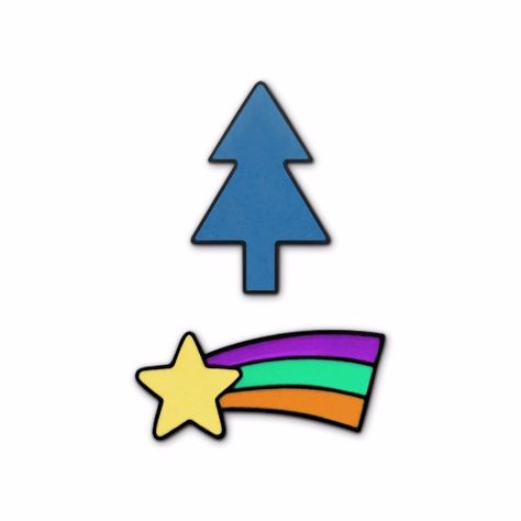 Twin Pines Pin Set - Gravity Falls - TheMysteryShack Dipper E Mabel, Dipper Y Mabel, Pine Tattoo, Shooting Star Tattoo, Twin Tattoos, Autumn Tattoo, Gravity Falls Dipper, Pine Tree Tattoo, Desenhos Gravity Falls