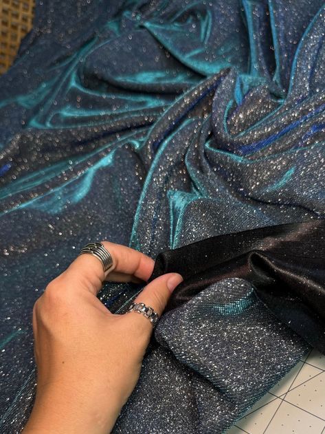 Slate Blue Lurex Glitter Fabric for Glamorous Creations Fade - Etsy Shimmery Dress, Luxury Fabric, Huntington Beach Ca, Glitter Fabric, Dress Gown, Huntington Beach, Slate Blue, Blue Hues, Luxury Fabrics