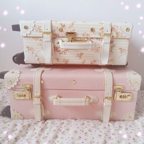 My Liz Lisa suitcases Coquette Suitcase Aesthetic, Liz Lisa Bag, Pink Suitcase Aesthetic, Trunk Aesthetic, Sleepers Footwear For Women, Must Have Footwear For Women, Kawaii Suitcase, Formal Footwear For Women, Must Have Footwear