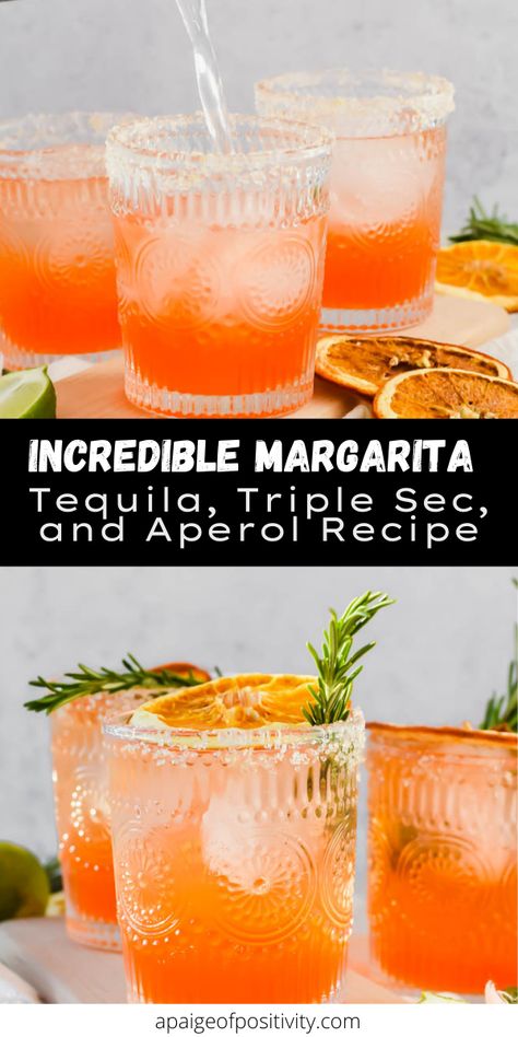 Made with fresh fruit juice, tequila, and club soda, this Italian Margarita with Aperol is perfect for when you're craving a sweeter and fizzier pick me up. Garnish with more fresh fruit and rosemary to make it complete! Italian Margarita, Fruit Margarita, Tequila Margarita, Fresh Fruit Juice, Tequila Drinks, Happy Hour Cocktails, Mixed Drinks Recipes, Easy Italian, Cocktail Drinks Recipes