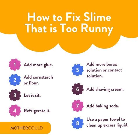 Got a case of runny slime blues? Fear not! My ultimate guide on fixing runny slime has arrived. Learn how to troubleshoot common slime problems and transform your gooey creation into the perfect texture for hours of sensory play delight! #SlimeSolutions #DIYCrafts #KidsActivities How To Fix Slime, Diy Activities For Kids, Sticky Slime, Easy Kid Activities, Sorting Colors, Making Slime, Slime Time, Clear Slime, Kid Friendly Activities