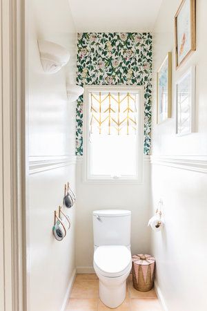 #OneRoomChallenge, Week Six: The Final Reveal — Blog — Design Confetti Water Closet Decor, Wc Decoration, Toilette Design, Toilet Room Decor, Small Toilet Room, Toilet Room, Small Toilet, Water Closet, Closet Decor