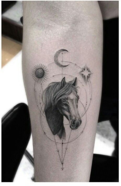 DrWoo Equine Tattoo, Dr Woo Tattoo, Horse Shoe Tattoo, Horse Tattoo Design, 16 Tattoo, Dr Woo, Unicorn Tattoos, Tattoo Zeichnungen, Horse Tattoo