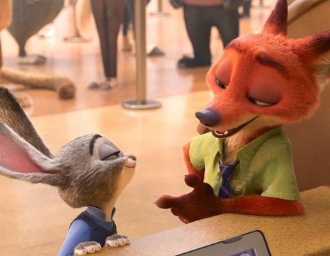 Caricature Aesthetic, Zootopia Nick Wilde, Disney Zootropolis, Zootopia Nick And Judy, Nick And Judy, Nick Wilde, Disney Zootopia, Cute Disney Pictures, Judy Hopps