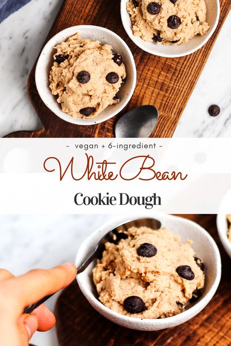 Bean Cookie Dough, White Bean Cookies, Vegan Nice Cream, Healthy Baking Desserts, Healthy Cookie Dough, Vegan Cookie Dough, Edible Cookies, Edible Cookie Dough, Lunch Box Recipes