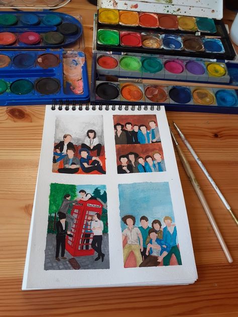 One Direction Drawing Ideas, One Direction Painting Ideas, One Direction Diy, One Direction Painting, One Direction Crafts, One Direction Drawings, One Direction Albums, One Direction Art, One Direction Wallpaper