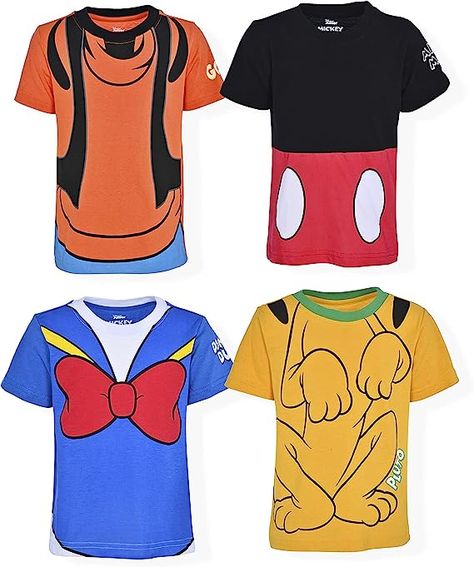 Cool Mickey Mouse, Donald Duck Costume, Goofy Shirt, Friends Boys, Mickey Mouse Toys, Comfortable Summer Outfits, Disney Boys, Orange T Shirts, Mickey Mouse Clubhouse