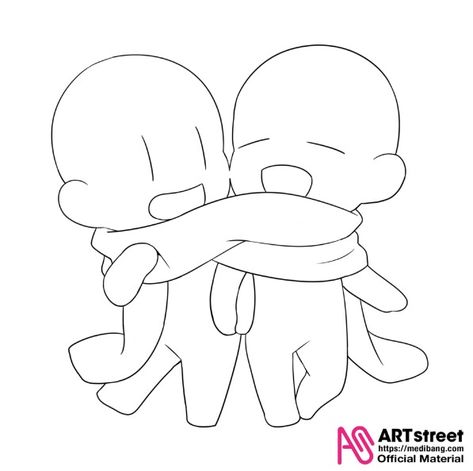 Art To Trace, Couple Art Base, Traced Art, Tracing Art, Chibi Girl Drawings, Chibi Sketch, Illustrations Art, 캐릭터 드로잉, Drawing Templates