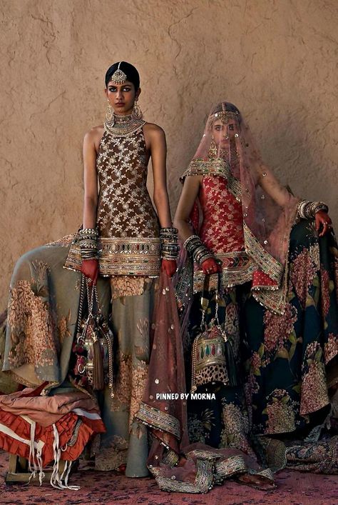 Wedding Outfits Indian, Sharara Designs, Nikkah Dress, Outfits Indian, Indian Dresses Traditional, Desi Clothes, Bridal Lehengas, Indian Bridal Outfits, Indian Wedding Outfits