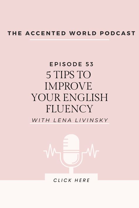 On today's show, Lena shares her 5 tips to improve your English fluency. She talks about the importance of immersing yourself in an English rich environment and how to do it even if you don't live in an English speaking country, why practicing your skills and taking risks is so important to your success and the different elements of English which you need to know and understand in order to become a fluent speaker. Improve English Speaking, English Fluency, Speak English Fluently, Speaking Practice, English Speaking Practice, Feeling Defeated, Improve English, Taking Risks, Fluent English