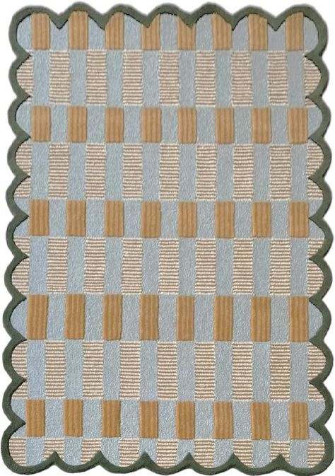 Amazon.com: Matilda Goad Plaid Scallop Wool Hand Tufted Area Rug, Luxurious Designer, Anro Irregular, for Bedroom, Living Room or Hallway (Green, 8x10) : Home & Kitchen Hallway Green, Matilda Goad, Hallway Light, 5x8 Area Rugs, 4x6 Area Rugs, Area Rug Design, Hallway Lighting, Blue Living Room, Nursery Rugs