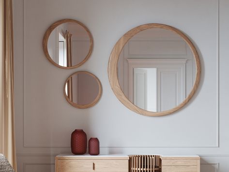 Wall Mirror Decor, Mirror Decor Ideas, Mirror Design Wall, Bedroom Pictures, Wood Joinery, Dressing Room Design, Wood Mirror, Wall Decor Set, Mirror Designs