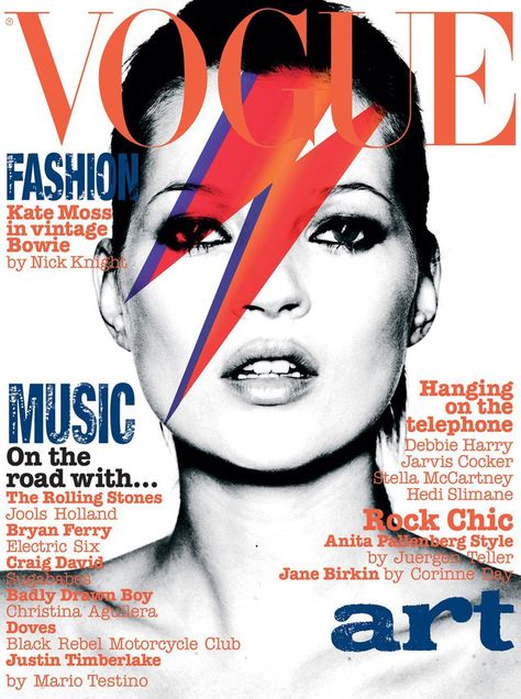 British Vogue May 2003 Cover Kate Moss Hair, Anita Pallenberg Style, Vintage Vogue Covers, Fashion Magazine Design, Arthur Elgort, Vogue Vintage, Aladdin Sane, Vogue Magazine Covers, Stephanie Seymour