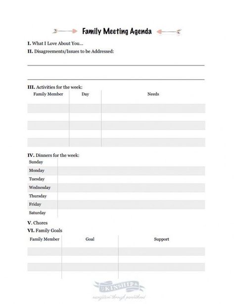 Family Meeting Agenda, Family Council, Family Meetings, Family Mission, Meeting Agenda Template, Family Meeting, Family Counseling, Meeting Agenda, Family Home Evening