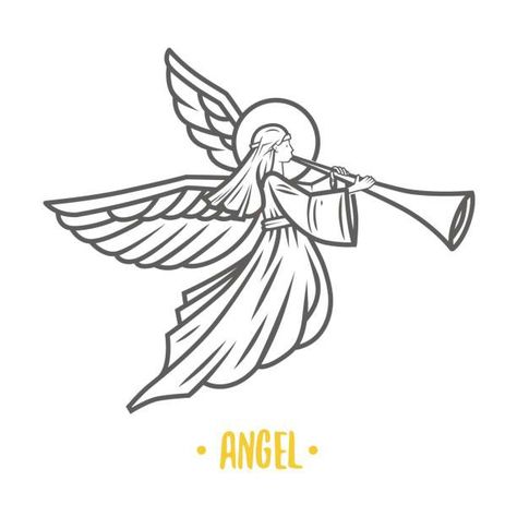 Geometric Wallpaper Iphone, Angel Y Diablo, Angel Vector, Angel Illustration, Illustration Black And White, Black And White Vector, Quilling Christmas, Angel Books, Angel Drawing