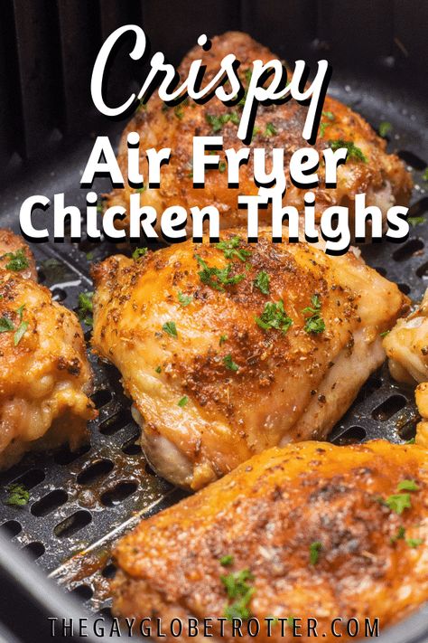 Air Fryer Recipes Chicken Thighs, Air Fryer Chicken Thighs, Air Fried Food, Recipes Air Fryer, Air Fryer Oven Recipes, Air Fry Recipes, Air Fried Chicken, Air Fryer Recipes Chicken, Air Fryer Dinner Recipes