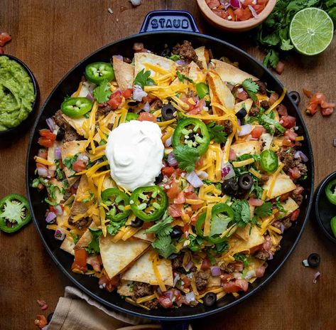 Quesadilla Nachos Fried Quesadilla Nachos, Quesadilla Nachos, Cowboy Nachos, Halloween Nachos, Amanda Rettke, Burrito Recipes, Grilled Cheese Sloppy Joe, Beef Nachos, Nachos Ingredients