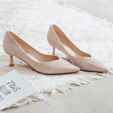 Female Wedding Bridal Shoes Wedding Shoes Silver, Low Heel Wedding Shoes, Silver Bridal Shoes, Silver High Heel, Lace Bridal Shoes, Bridal Shoes Low Heel, Silver Wedding Shoes, Wedding Shoes Low Heel, Silver High Heels