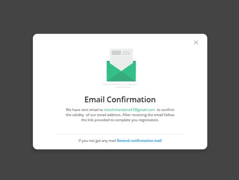 Email confirmation card design Email Confirmation Design, Congratulations Email, Confirmation Email Template, Ux Writing, Ui Design Principles, Pop Up Banner, Email Notification, Email Template Design, Email Design Inspiration