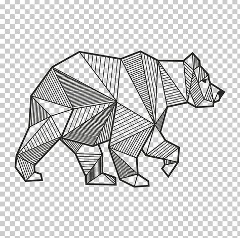 Geometry Drawing, Maths Art, Polar Bear Drawing, Brown Png, Geometric Art Animal, Mirror Illustration, Sacred Geometry Patterns, Transparent Background Image, Bear Png