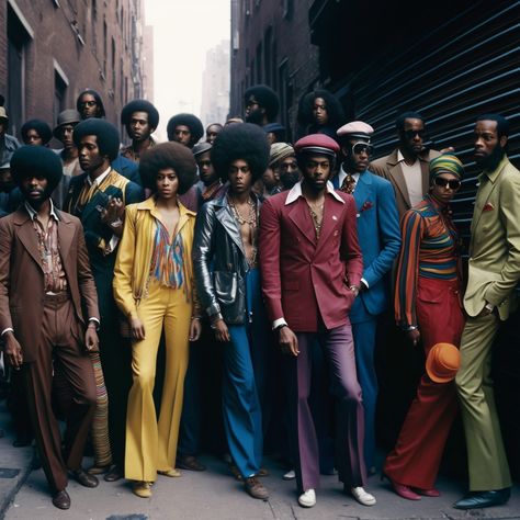 Men 70s Fashion, 70s Black Fashion, Studio 54 Outfits, 70s Inspired Outfits, Disco Funk, 70s Outfits, Black Knowledge, Studio 54, Vintage Glam