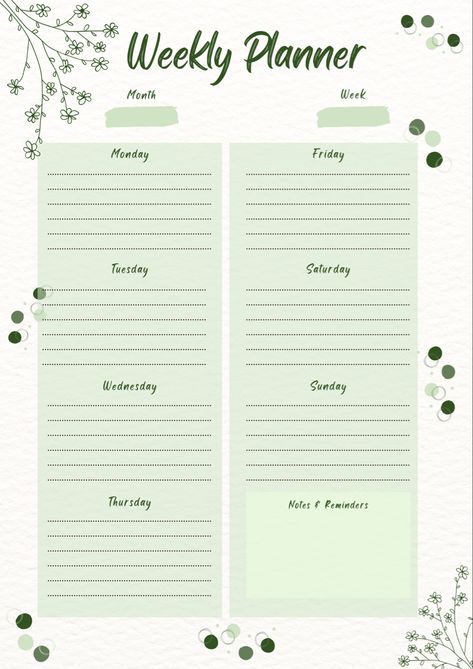 Reading Journal Printable, Weekly Planner Print, Samsung Notes, Weekly Planner Free, Monthly Planner Template, Amazing Facts For Students, Weekly Planner Template, Day Planner Design, Daily Planner Pages