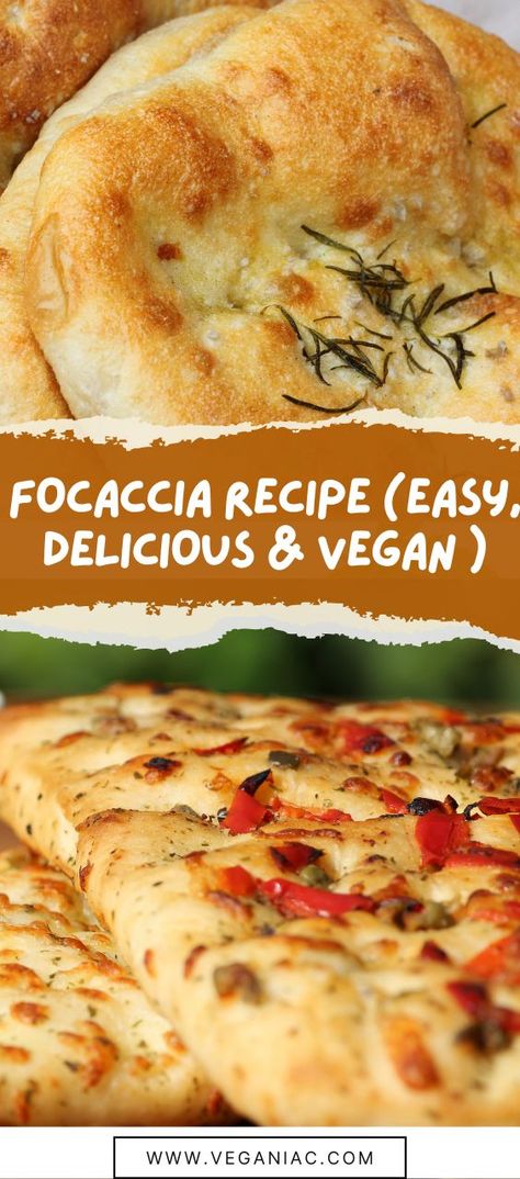 Vegan Focaccia Bread Recipe, Vegan Foccia Bread, Vegan Foccacia, Vegan Focaccia Bread, Vegan Focaccia, Vegan Breads, Foccacia Bread, Focaccia Bread Recipe, Focaccia Recipe