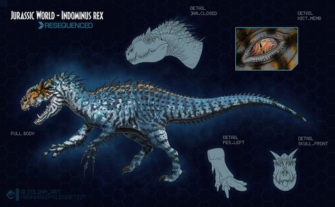 Hybrid Dinosaurs, Jurassic World Hybrid, Jurassic World Indominus Rex, Prehistoric Animals Dinosaurs, Monster Artwork, Navy Art, Prehistoric Wildlife, Indominus Rex, Monster Hunter Art