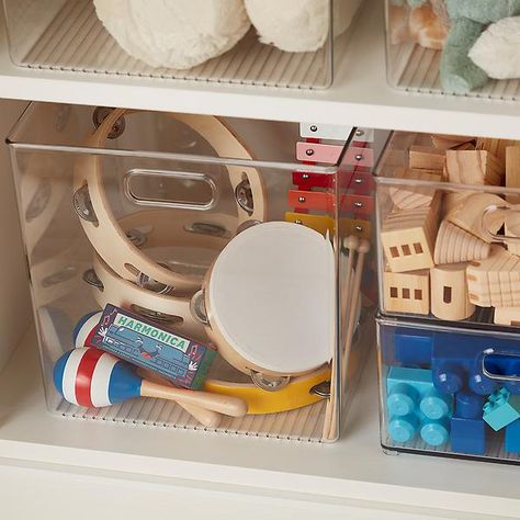 Toy Closet Organization, Kids Art Storage, Drawer Pantry, Stackable Plastic Storage Bins, Kids Shelves, Clear Bins, Pantry Fridge, Affordable Storage, Cube Storage Bins