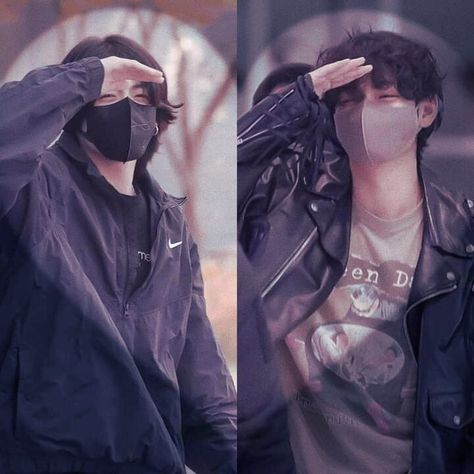 Aesthetic V Pictures, Vminkook Cute Pics, Black Mask Aesthetic, Bts Clothing, Bts V Photos, Bts Young Forever, Look Up Quotes, Jungkook V, Jeon Jungkook Photoshoot