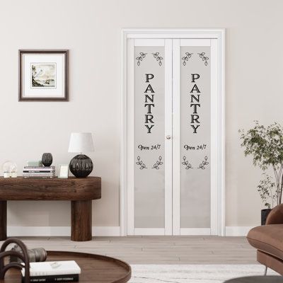 This is a bifold door with a hardware kit. It is made of high-quality MDF and tempered glass, making it durable. It is suitable for many occasions and can be installed in wardrobes, pantries, or anywhere else. It is simple and beautiful, making your home more elegant. The door panel does not need to be assembled, just install it to get a wonderful door. Win Stellar Size: 36'' x 80'' | Win Stellar 1 Lite Glass and Solid Core Manufactured Wood Bi-fold Doors w/ Installation Hardware Kit and Pantry Bi Fold Pantry Doors, Bifold Door Hardware, Bifold Door, Bi Fold Door, Bifold Closet Doors, Bifold Barn Doors, Pantry Doors, Glass Making, Door Hardware Interior