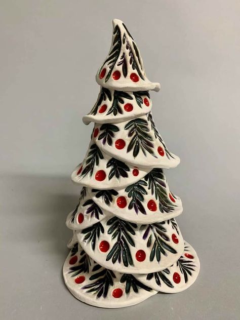 Pottery Christmas Trees, Pottery Tree, Clay Christmas Tree, Holiday Pottery, Christmas Pottery, Christmas Tree Ceramic, Pottery Christmas, Clay Christmas Decorations, Ceramic Christmas Decorations