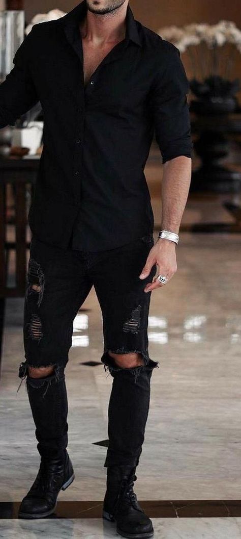 Outfits Quotes, Black Outfit Men, Vans Converse, Stylish Men Casual, Mens Fashion Smart, Denim Shirts, Mens Fashion Blog, Hipster Mens Fashion, Mens Fashion Urban