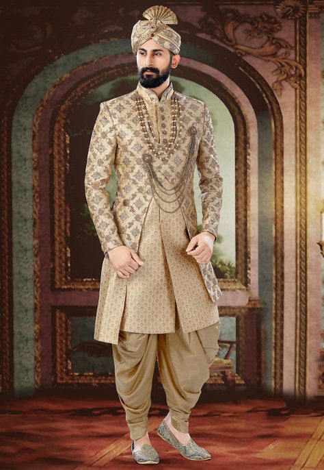 Marriage Dress For Men, Peach Sherwani, Indian Wedding Suits Men, Dulha Dulhan, Indian Groom Dress, Dhoti Kurta, Sherwani For Men Wedding, Wedding Kurta For Men, Groom Dress Men