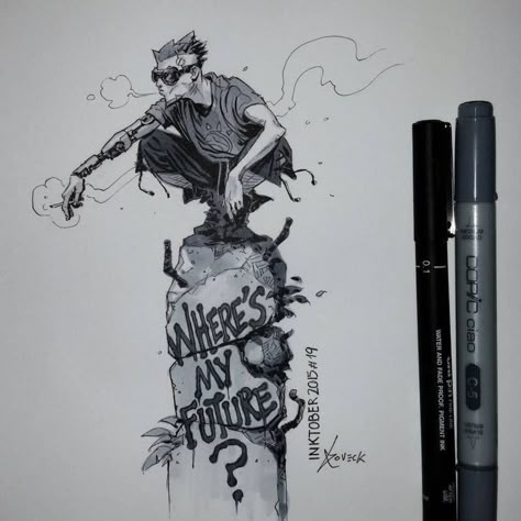 Cyberpunk Drawing, Micron Art, Style Graphique, Sketch Books, Cartoon Fashion, Graffiti Characters, Drawing Studies, Arte Cyberpunk, Sketch Style