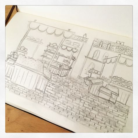 Market scene pencil drawing Market Scene Sketch, Market Scene Drawing, Market Scene Drawing Easy, Village Market Scene Drawing, Scene Sketch, Village Market, Market Scene, Pencil Drawing Images, Scene Drawing