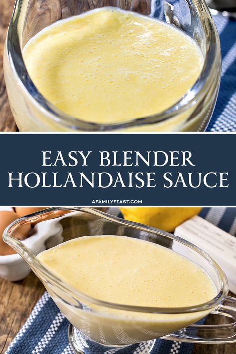 Whip up a batch of our easy Blender Hollandaise Sauce in just minutes! Blender Hollandaise Sauce, Blender Hollandaise, Easy Hollandaise Sauce, Coddled Eggs, Homemade Mayonnaise Recipe, Homemade Mayonnaise, Hollandaise Sauce, Family Feast, How To Eat Better